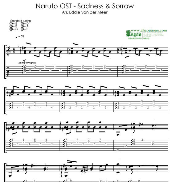 Eddie van der Meer Sadness and Sorrow - Naruto OST