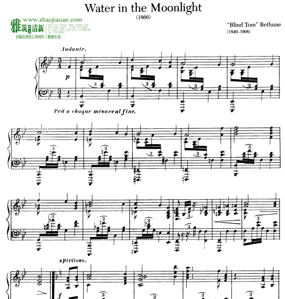 Blind Tom - Water in the Moonlight