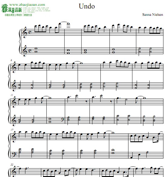 Sanna Nielsen - Undo