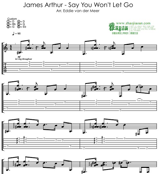 Eddie van der Meer Say You Won't Let Go ָ