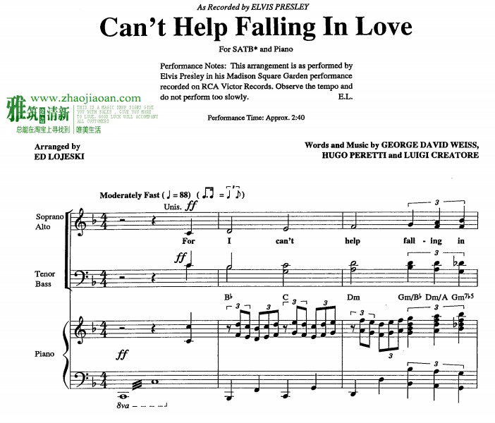 can't help falling in love ϳٰ