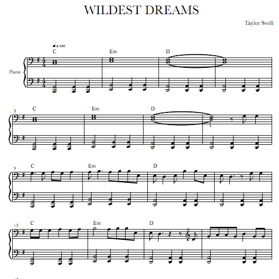 Taylor swift - Wildest Dreams