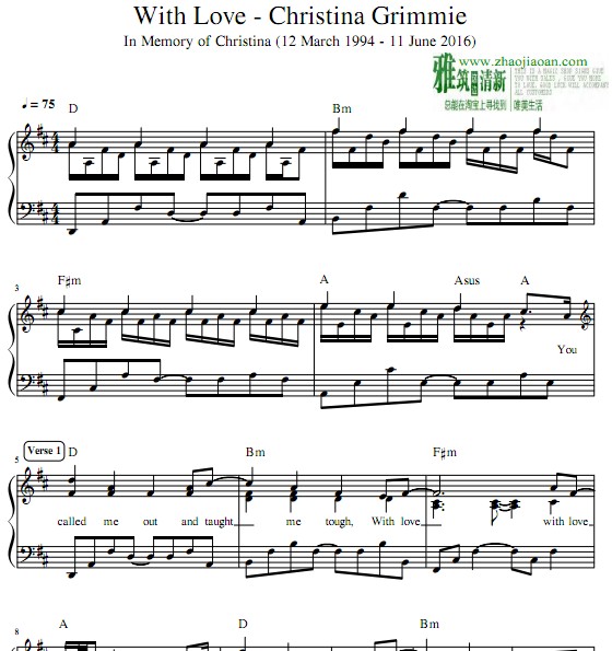 Christina Grimmie – With Love