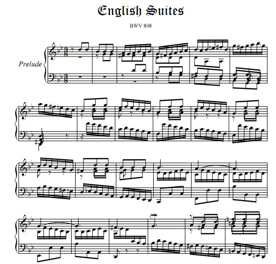 ͺ ӢEnglish Suite No.3 BWV808
