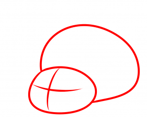 how to draw a christmas panda step 1