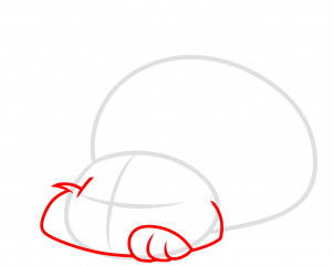 how to draw a christmas panda step 2