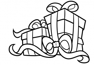 how to draw christmas presents step 6