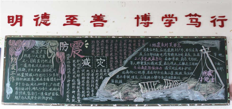 防震减灾黑板报