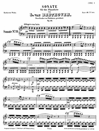 贝多芬黎明奏鸣曲第一乐章钢琴谱