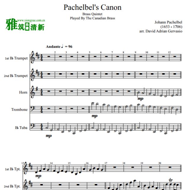 The Canadian Brass Pachelbel's Canonũͭ
