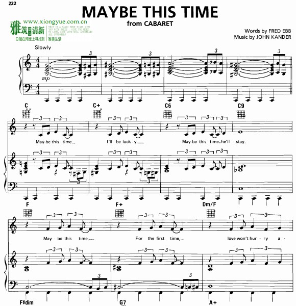 Cabaret - Maybe This Timeٰ