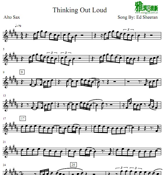 Thinking Out Loud˹ Alto Sax
