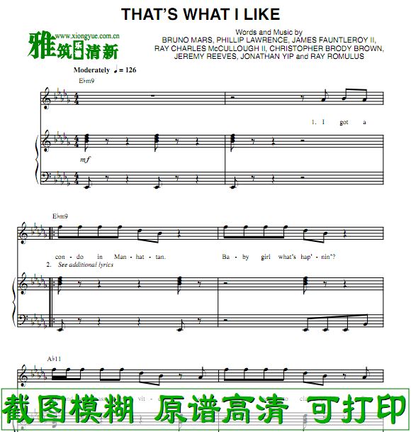 Bruno Mars - That's What I Like