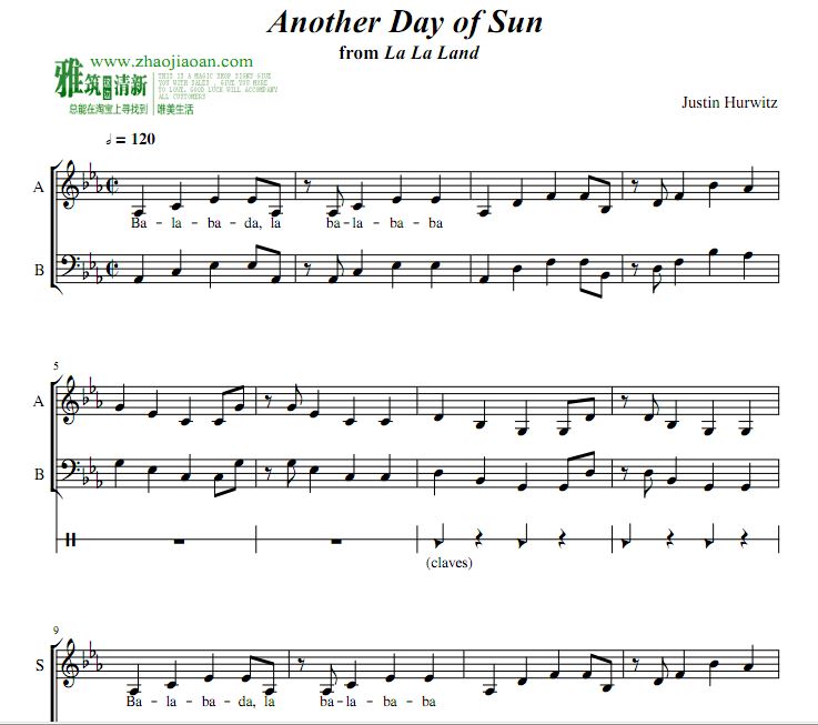 ֮ Another Day of Sun SATB