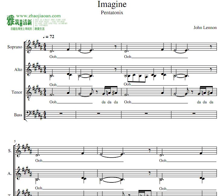 John Lennon - Imagineϳ SATB