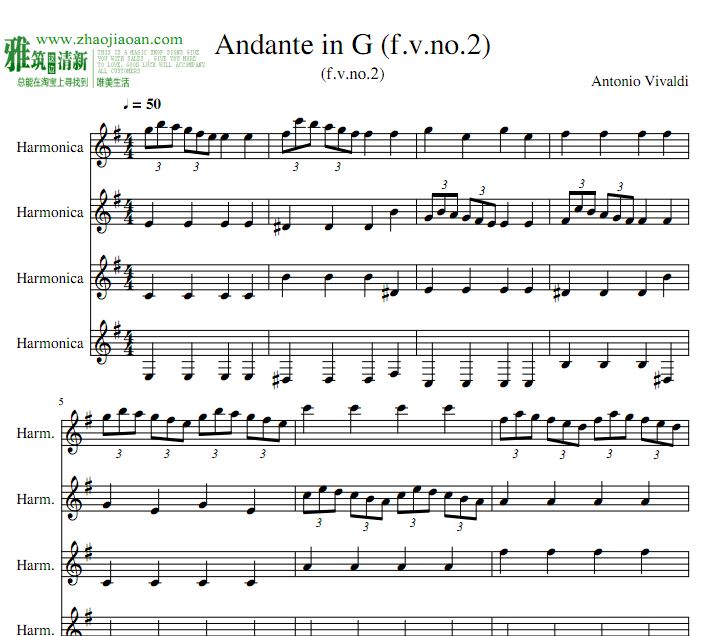 Gа Andante in G f.v.no.2