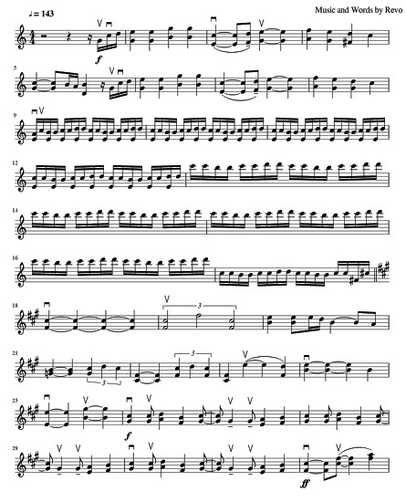 进击的巨人op2自由の翼小提琴谱