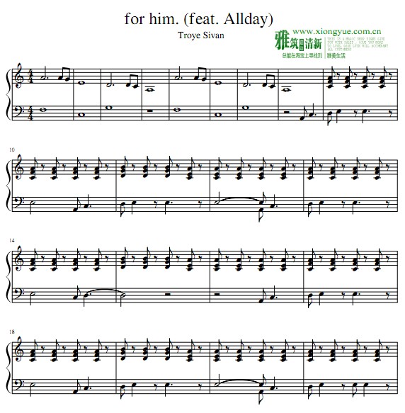 troye sivan - for him