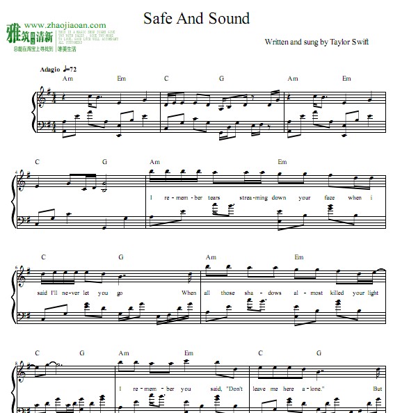 Taylor swift Safe and sound