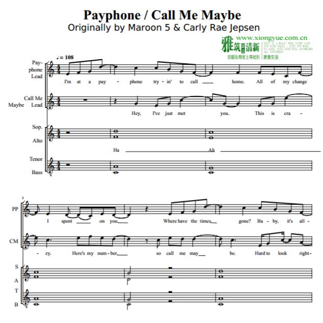 Payphone_Call Me Maybeϳ