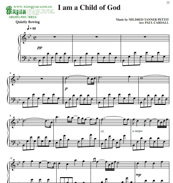 Paul Cardall - I Am a Child of God