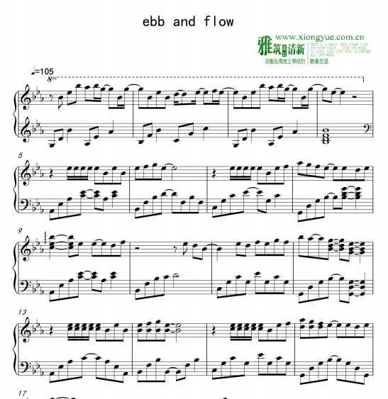 Ray ebb and flow钢琴谱