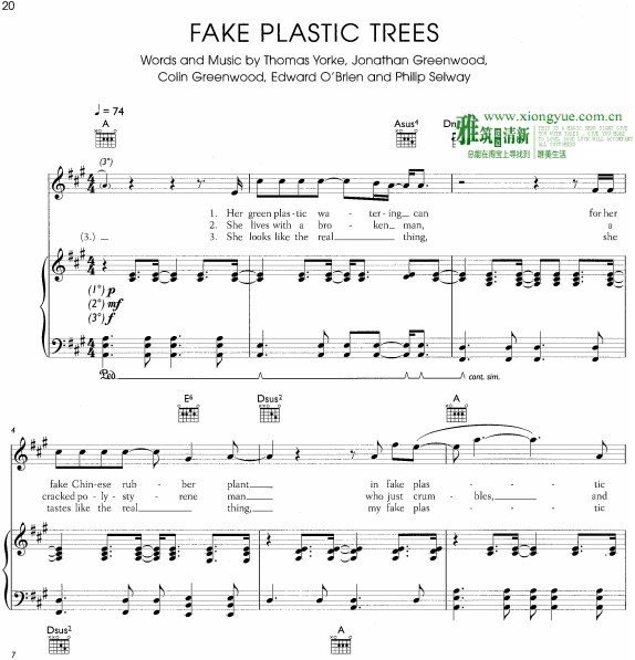 Radiohead - Fake Plastic Trees 