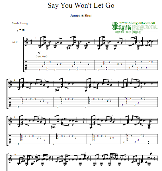 James Arthur - Say You Won't Let Go