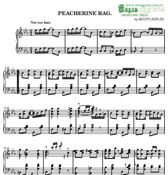 Joplin peacherine rag