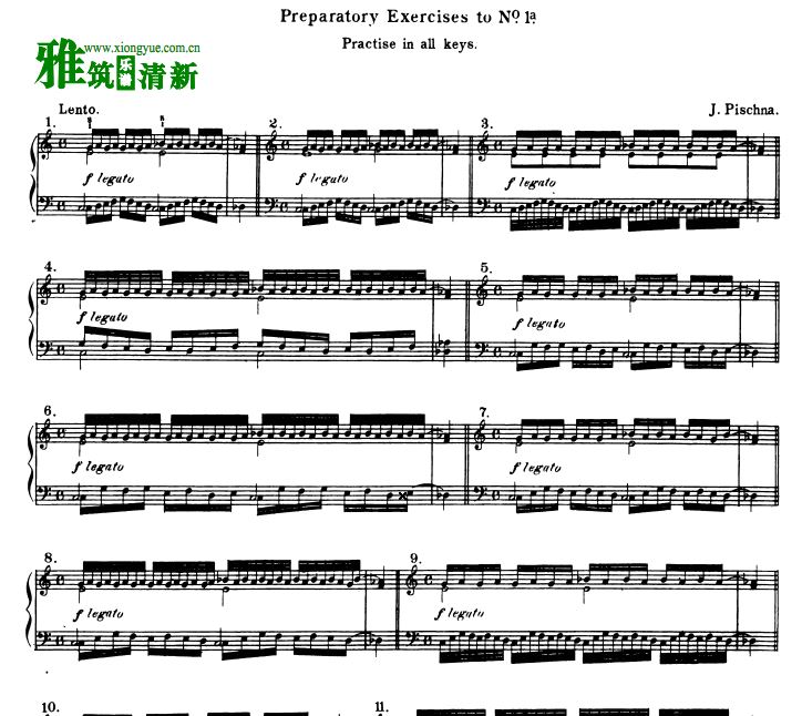 Pischna ƤʷÄÉ60Ê׸ÖÇÙÑÐò½¥½øÁ·Ï°Çú