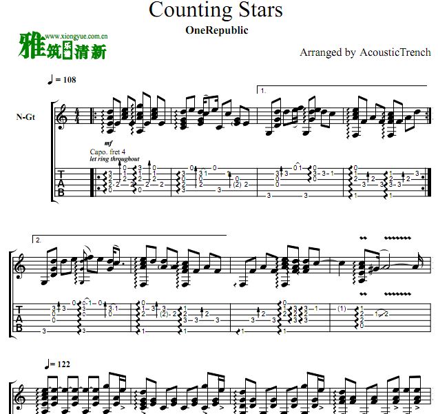 Acoustic Trench Counting Starsָ