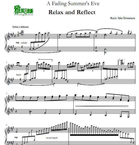 ջXV - A Fading Summer's Eve - Relax and Reflect