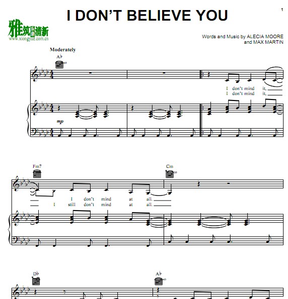 P!nk - I Don't Believe Youٰ