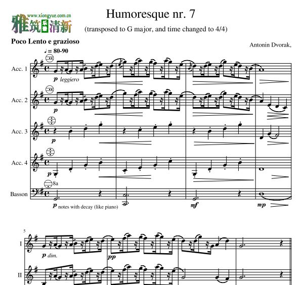 幽默曲曲谱_幽默曲小提琴独奏曲谱(2)