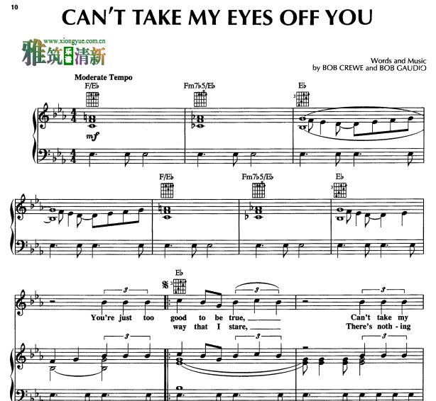 к Can't take my eyes off youٰ