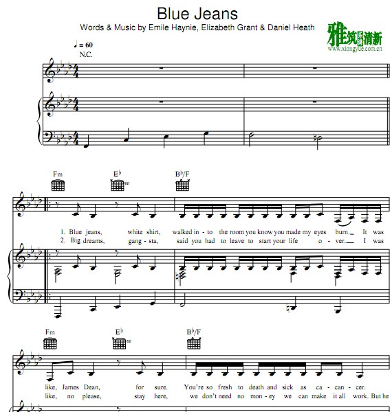 Lana Del Rey - Blue Jeans