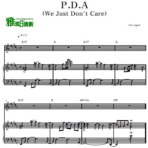 ԼJohn Legend - P.D.A (We Just Don't Care)ٵ