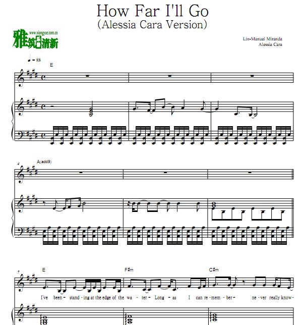 Alessia Cara - How Far I'll Go   (Alessia Cara Version) ٰ