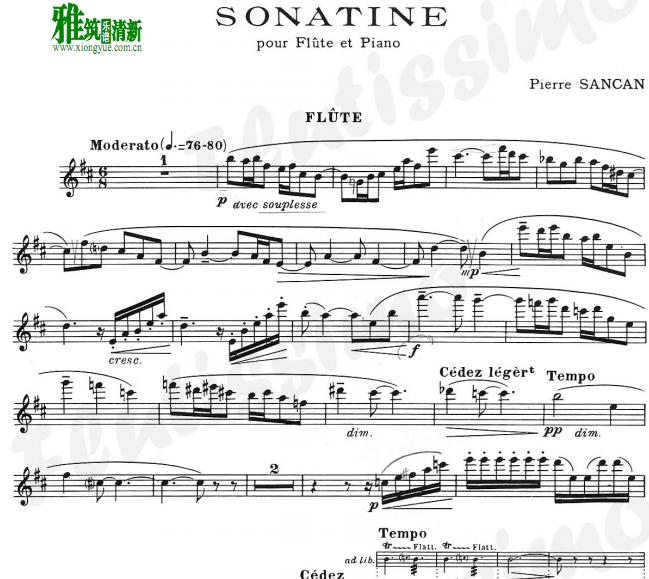 Pierre Sancan Sonatina 