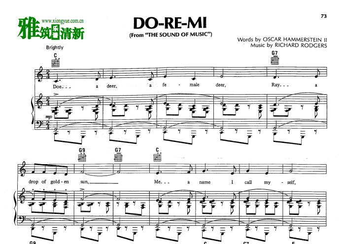 音乐之声  Do-Re-Mi声乐谱 钢琴伴奏谱