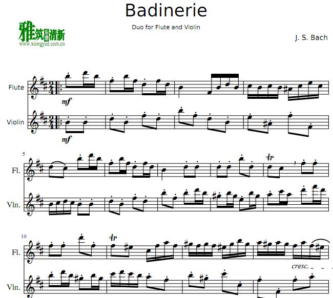 ͺ гСٶ Badinerie