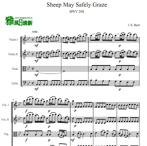 ͺ Sheep May Safely Graze BWV 208 