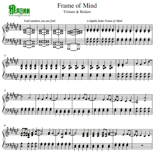Tristam Braken – Frame of Mind