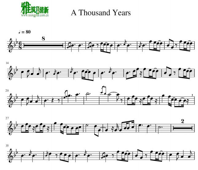 a thousand years 