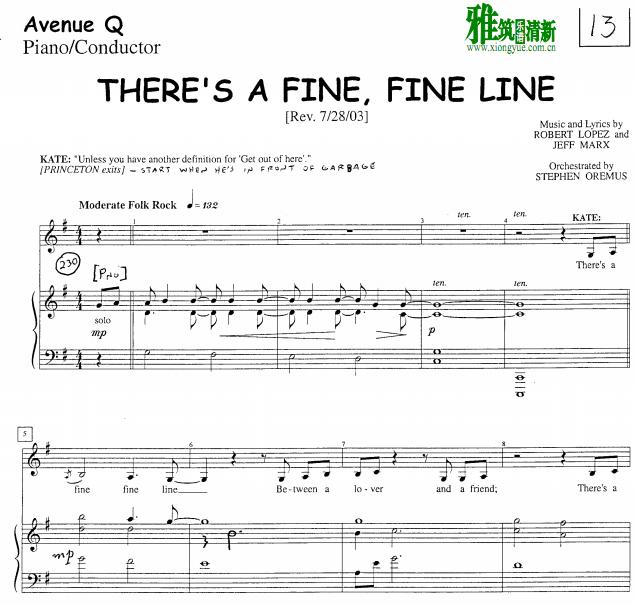 Avenue Q - There's a Fine Fine Line 