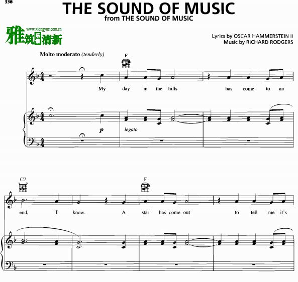音乐之声 - The Sound Of Music声乐谱 钢琴伴奏谱