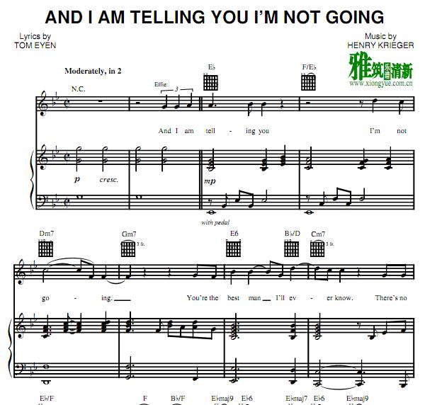 And I Am Telling You I'M Not Going ٰ