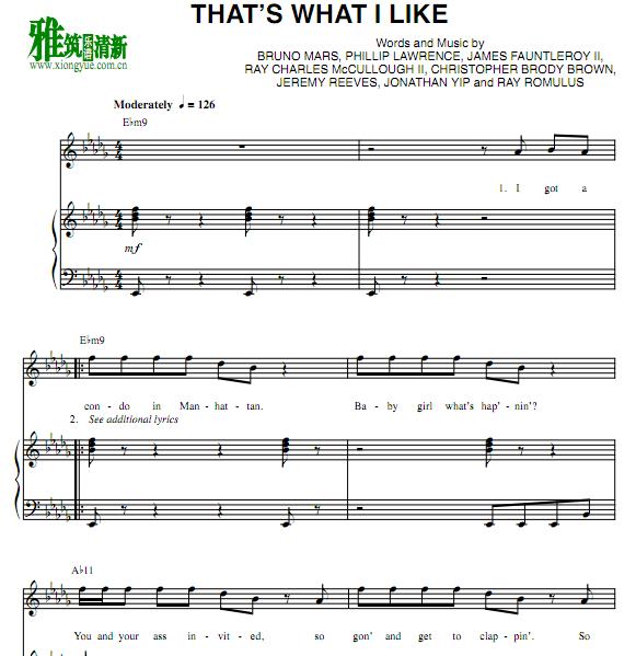 bruno mars - That's What I Likeٰ