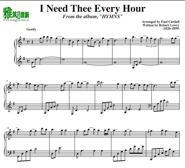 paul cardall - I Need Thee Every Hour