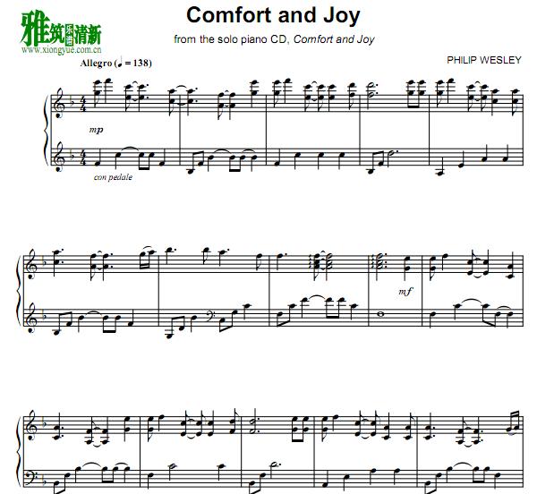 Philip Wesley - Comfort and Joy钢琴谱